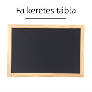 Fa keretű kis tábla, egyoldalas, felakasztható írásra, üzenet- és menütábla, gyerekek rajztáblája, mágnesmentes