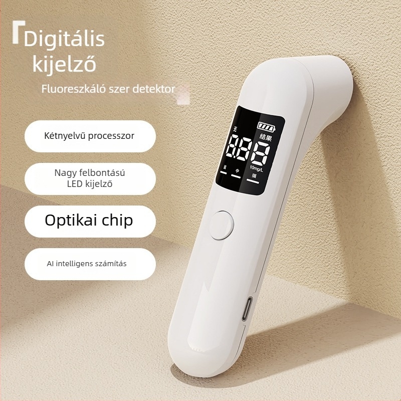 Digitális kijelzős detektor fluoreszcens fehérítő anyagokhoz higiéniai betétek és babaruházat számára UV-fénnyel