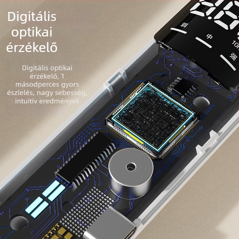 Digitális kijelzős detektor fluoreszcens fehérítő anyagokhoz higiéniai betétek és babaruházat számára UV-fénnyel