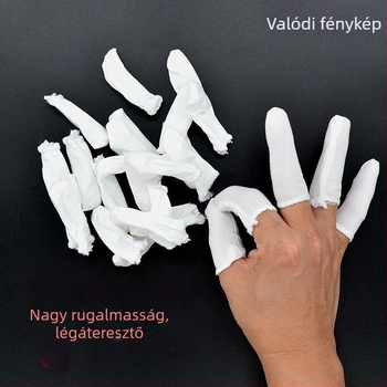 100% pamut ujjvédő – porvédő, csúszásmentes, izzadságfelszívó, légáteresztő, kopásálló, ideális tiszta helyiségek és gyártási környezetek számára