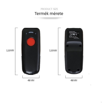 SC-1092BT Vezeték nélküli 1D vonalkódolvasó, piros LED világítással, kézi használatra