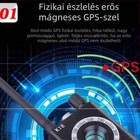 K18 Vezeték nélküli jel detektor kamerák megfigyelésére és nyomkövetésére GPS szkenneléssel