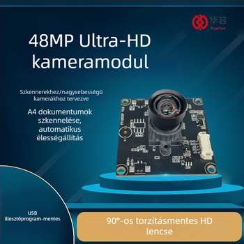 48 MP USB kamera modul – meghajtó nélküli, valódi 4K felbontású azonosító- és dokumentumfotók részletes rögzítésére (8000x6000, 30fps, autofókusz)