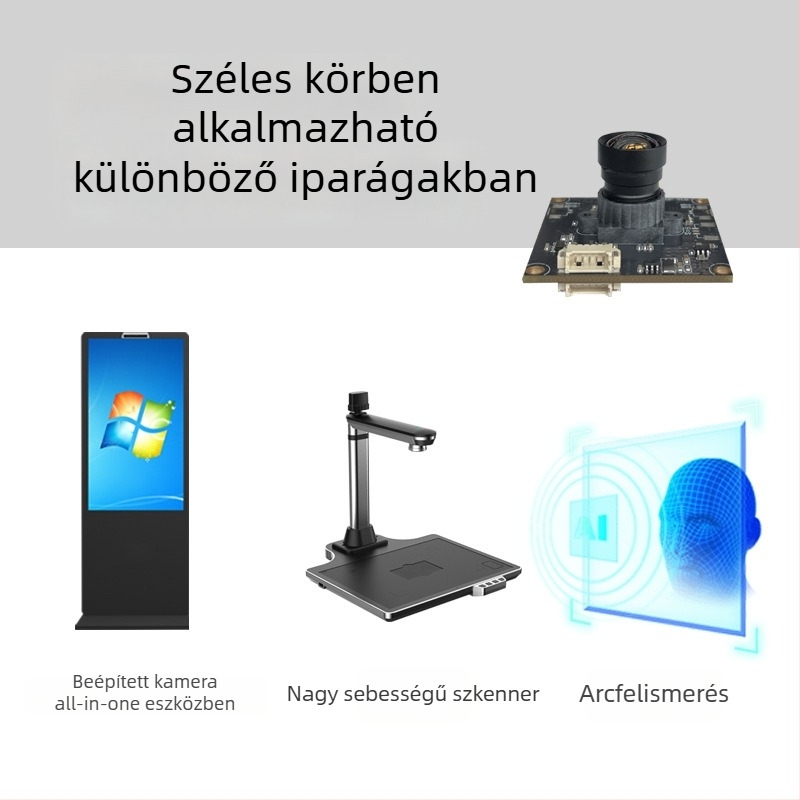 48 MP USB kamera modul – meghajtó nélküli, valódi 4K felbontású azonosító- és dokumentumfotók részletes rögzítésére (8000x6000, 30fps, autofókusz)