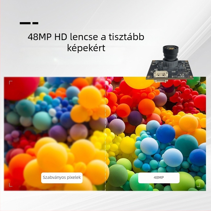 48 MP USB kamera modul – meghajtó nélküli, valódi 4K felbontású azonosító- és dokumentumfotók részletes rögzítésére (8000x6000, 30fps, autofókusz)
