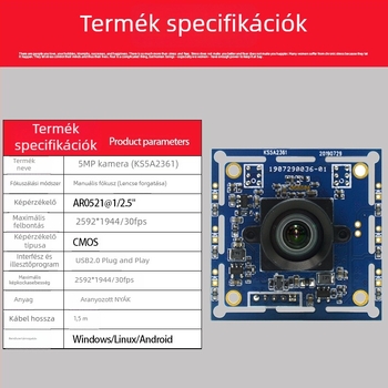 USB dokumentumkamera modul 5 MP makro objektív