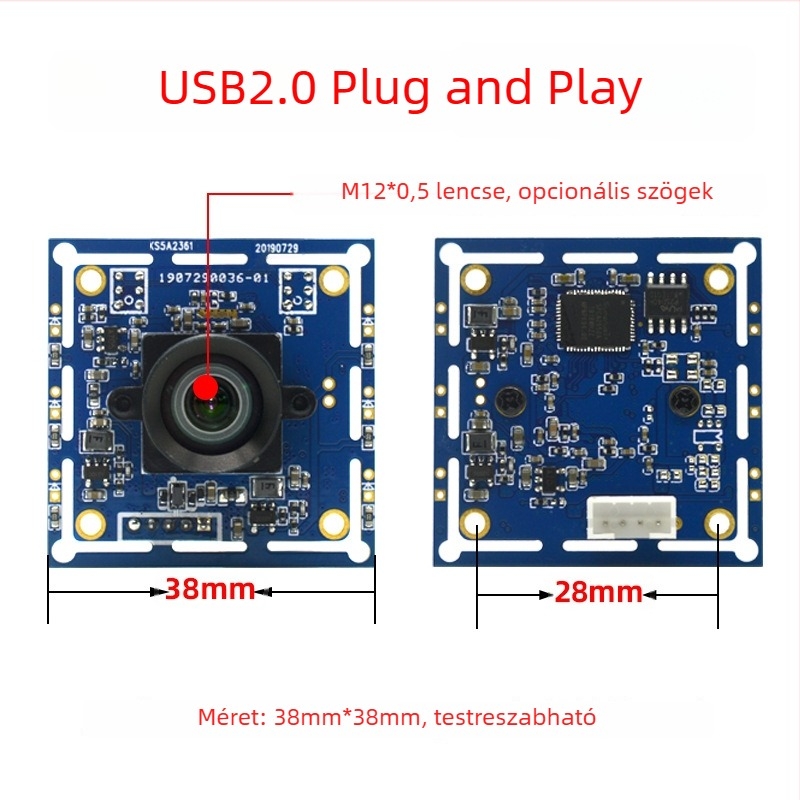 USB dokumentumkamera modul 5 MP makro objektív