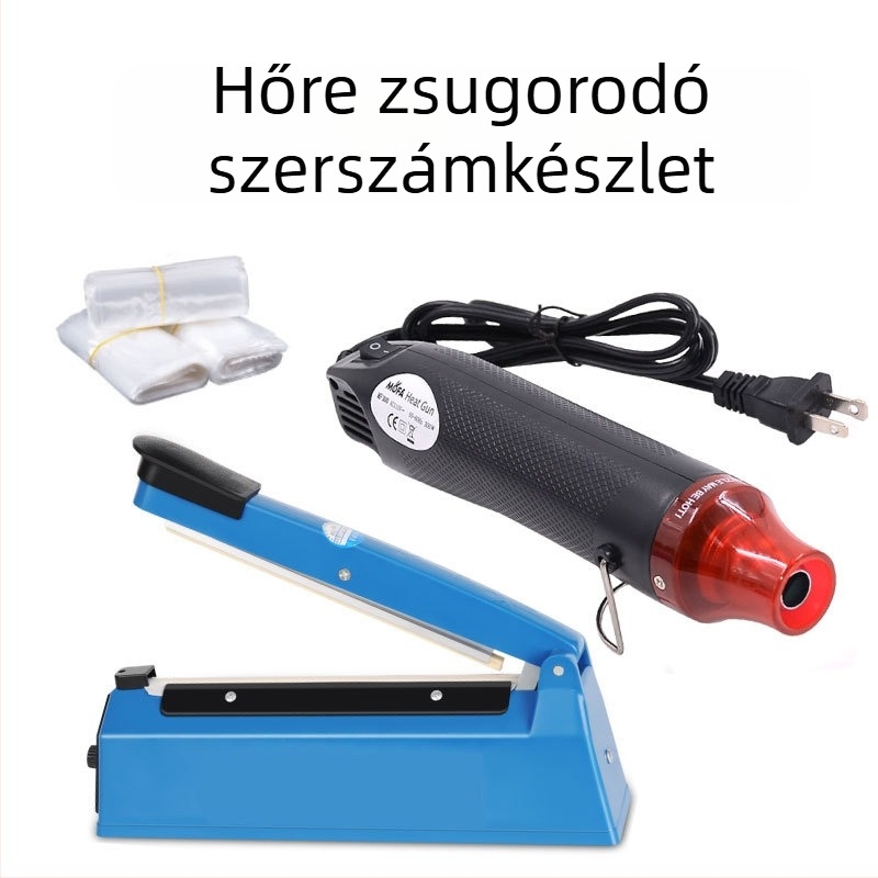 Kézi, kompakt fél-automata lezárógép blister csomagoláshoz és műanyag fóliára való lezáráshoz, háztartási hőzáró gép