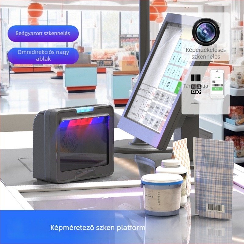 GT-9800H beépített QR-kód- és vonalkódolvasó, nagy ablakkal