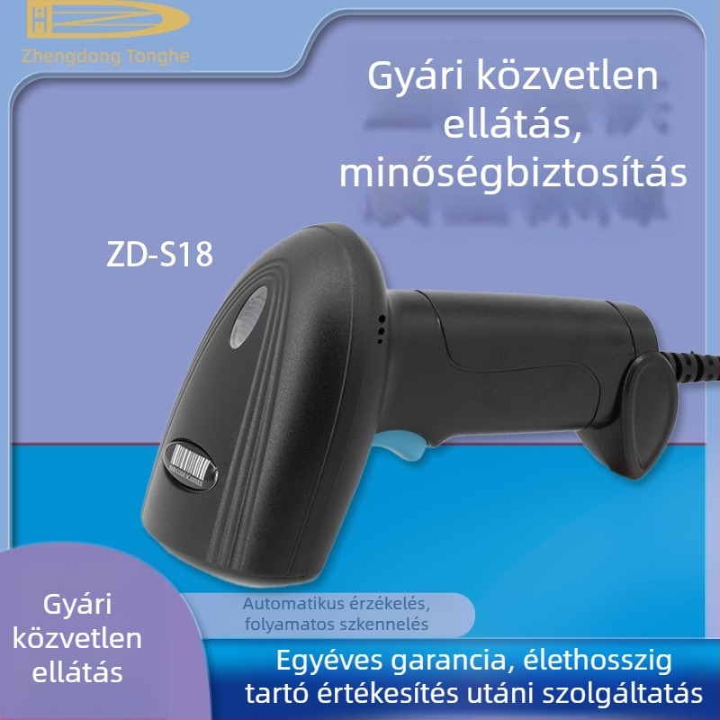 2D vezetékes vonalkódolvasó áruházak, futárok és catering számára; általános készletkezeléshez; kasszaolvasó speciális kivitelben