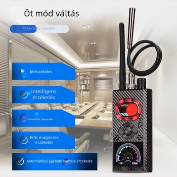 K99 anti-megfigyelés és rejtett kamera detektáló készülék GPS-szkenneléssel és mágneses észleléssel