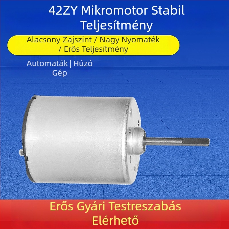 Kefés DC mikromotor bankjegyszámlálókhoz, 24 V, 42×48 mm, MR-42ZY