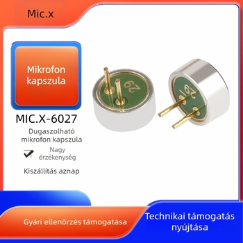 6027 elektret kondenzátor mikrofon kapszula, omnidirekcionális, nagy érzékenység