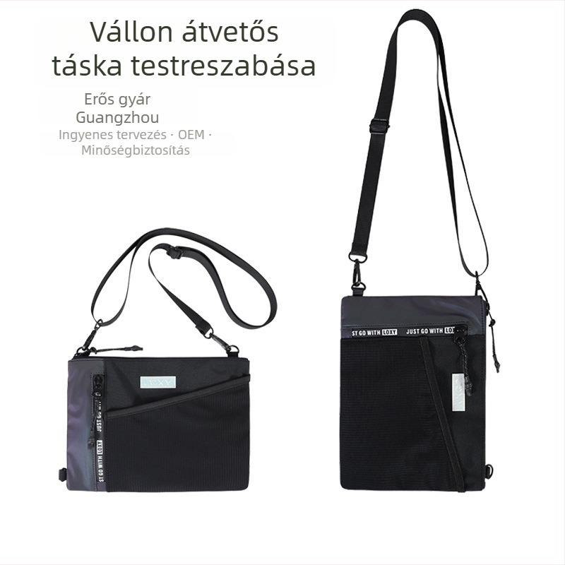Testre szabható, könnyű nylontelefon-táska sportos használatra, kompakt kerékpáros crossbody táska