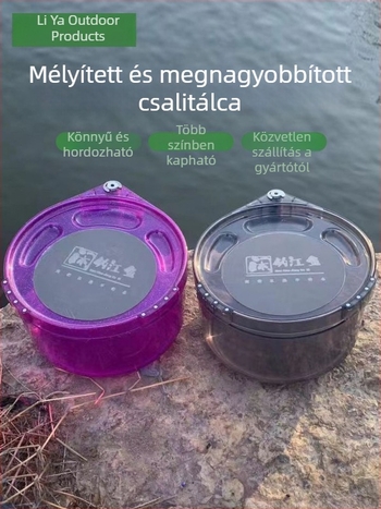 22 cm-es mélyített és megnövelt mágneses etetőtál 15 mágnessel, teljesen fedett, horgász dobozhoz és szék kiegészítőkhöz