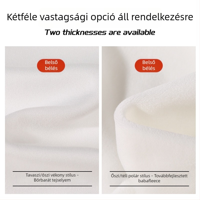 Pamut fleece kapucnis pulóver, vállak leeső, laza szabás, egyszínű, kerek nyakú, hosszú ujjú