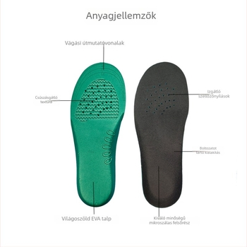 EVA zöld gyerek talpbetét boltozat-korrigálásához