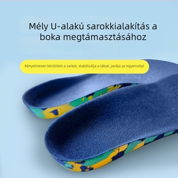 Gyerek EVA korrigáló talpbetét – boltozat-támasz, befelé/kifelé pronáció kontroll, lélegző ütéscsillapító talpbetét