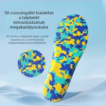 Gyerek EVA korrigáló talpbetét – boltozat-támasz, befelé/kifelé pronáció kontroll, lélegző ütéscsillapító talpbetét