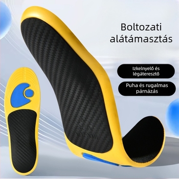 Boltozat-támasz, EVA teljes hosszúságú talpbetét többszintű párnázással, szénszálas mintázat, légáteresztő sporttalpbetét