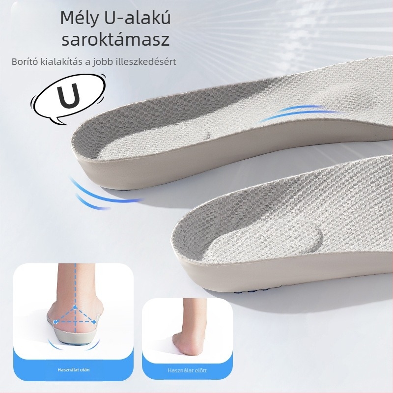 Boltozat-támaszos talpbetét lapos lábra, belső nyolcas mintázat, légáteresztő, férfiak és nők számára