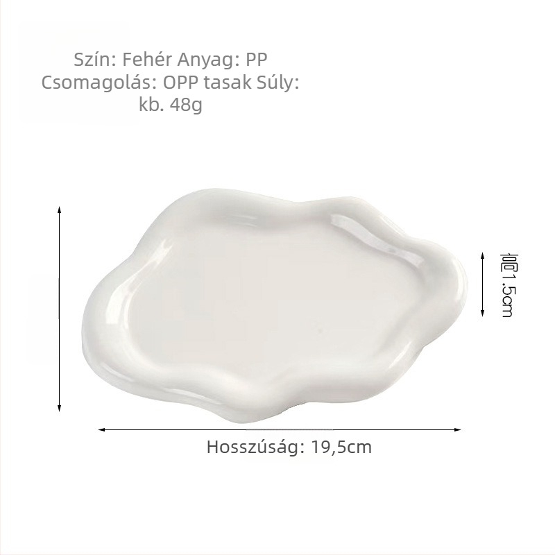 Felhő alakú asztali ékszer rendező tálca, műanyag tároló, modern minimalist stílus