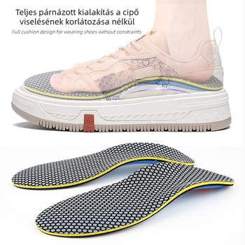 Ívelt lábív támogatású talpbetét – teljes hosszúságú ortopéd talpbetét, uniszex, mindennapi kényelem, magasságnövelés