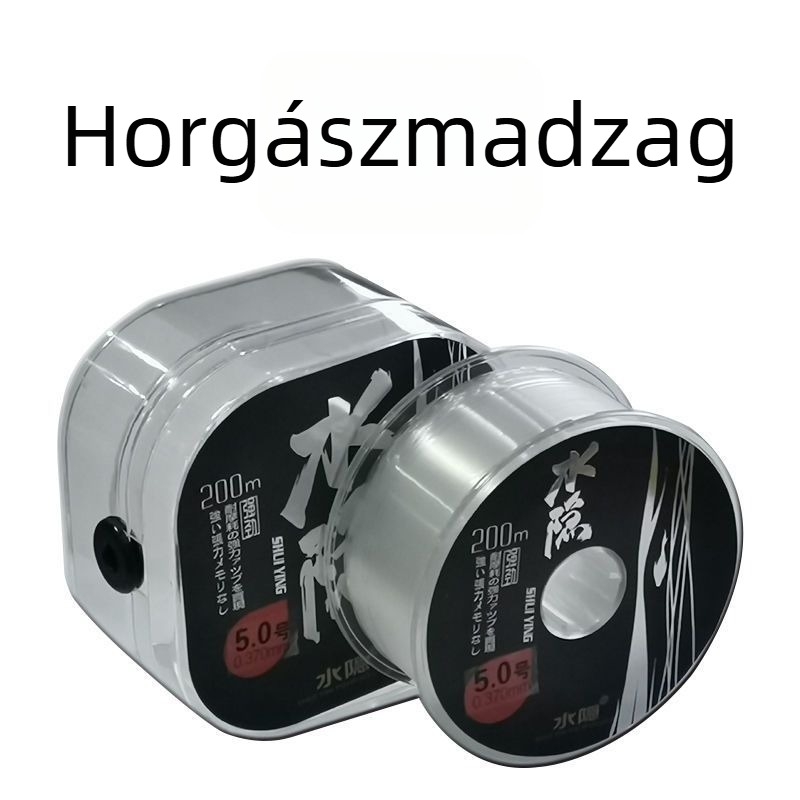Nylon horgász zsinór fő- és vezető résszel, ultranagyon puha, nagy szakítószilárdság, tekeredés elleni
