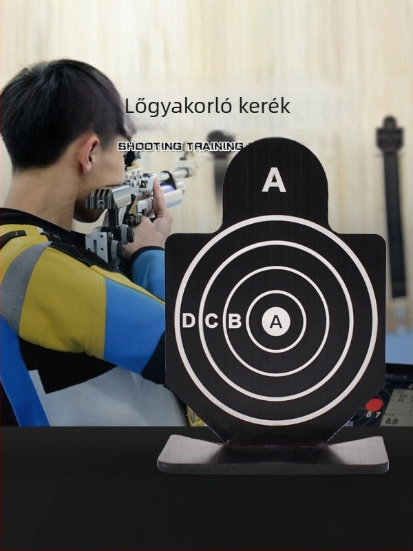 Fém célpont lövészeti edzéshez emberi sziluettel, gyűrűs célpont és IPSC-stílusú tervezés