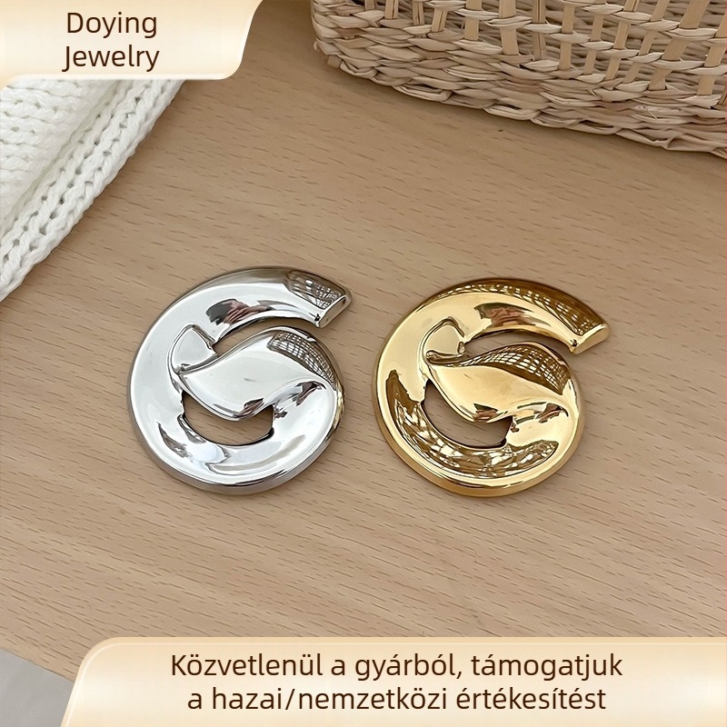 Vintage európai–amerikai stílusú brooch egyedi spirál dizájnnal az öltönyre, elegáns kiegészítő