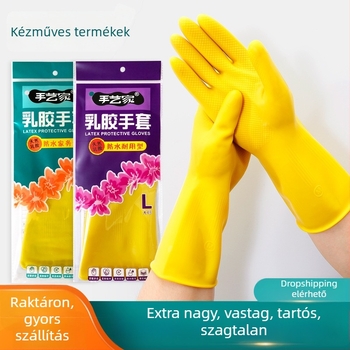 Crafter vízálló háztartási kesztyűk latex/gumi anyagból, konyhai tisztításhoz és mosáshoz