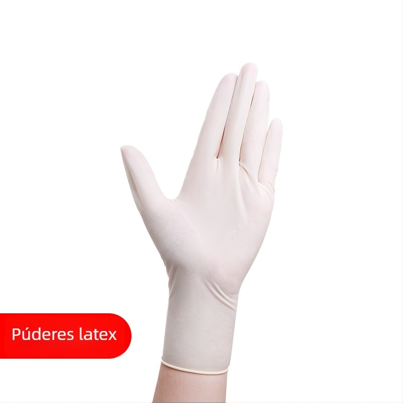 Élelmiszer-minőségű latex kesztyű, vastagított, csúszásmentes, tartós, pormentes, egyszer használatos, háztartási használatra