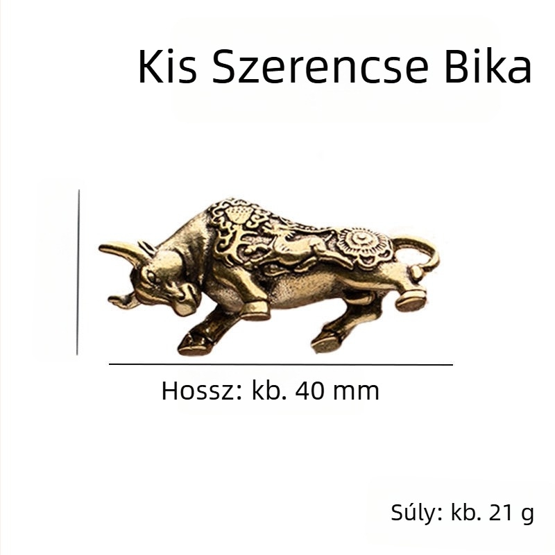 Réz ökör kulcstartó medál – Bika év motívum