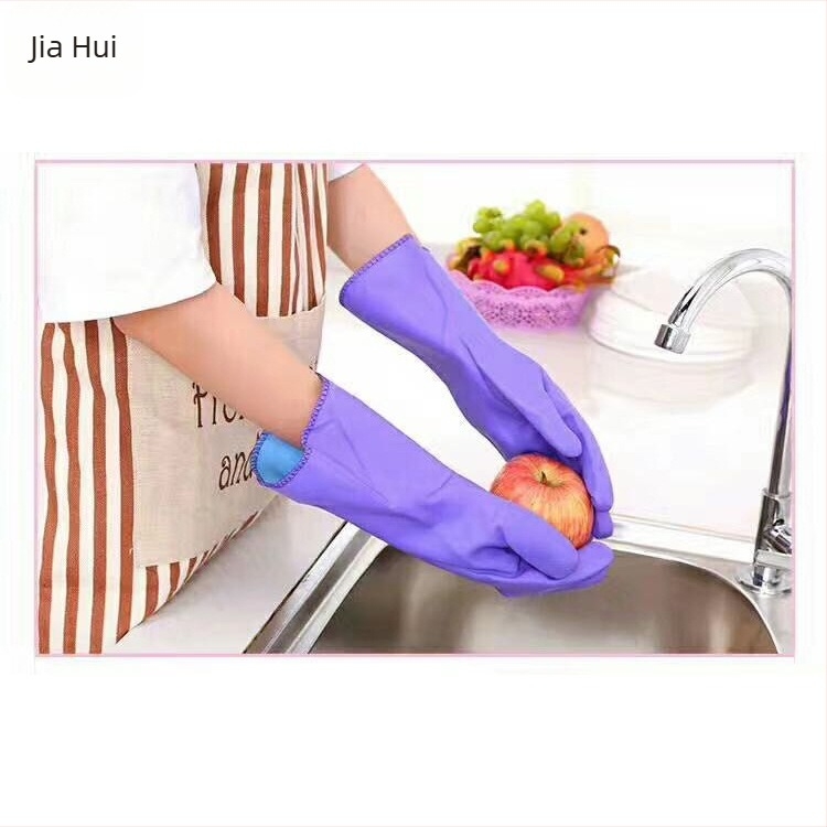 PU velúr béléses rövid háztartási kesztyűk, vízálló mosogatáshoz