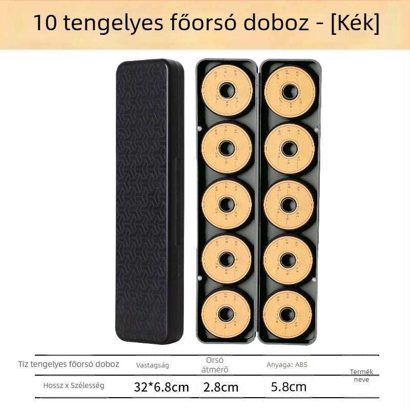 Nagy kapacitású horgász damil tároló doboz habos belsővel
