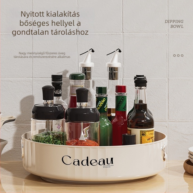 Forgó fűszertartó a konyhapultra, multifunkcionális fűszerdoboz, otthoni tároló szervező