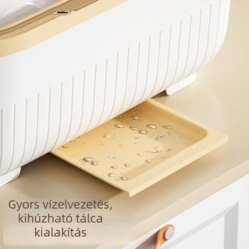 9005 Konyhai edények tároló állvány – porálló műanyagból készült rendező, tányérok és tálak leeresztő állvány