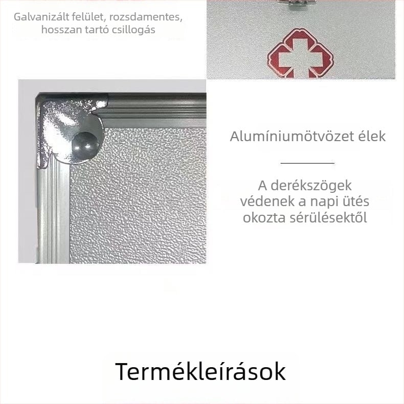 9 hüvelykes hordozható gyógyszeres doboz, alumíniumötvözetes tároló gyógyszerekhez, nagy kapacitás, sürgősségi orvosi ellátás és otthoni látogatások