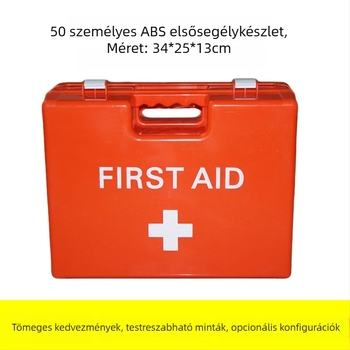 ABS taktikai elsősegély-készlet, 50 főig, falra szerelhető műanyag sürgősségi orvosi doboz, hordozható