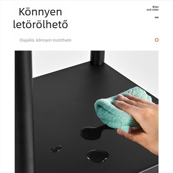 Testreszabható alumíniumötvözetű multifunkcionális konyhai tárolóállvány, padlóra álló, mikrohullámú sütő állvány