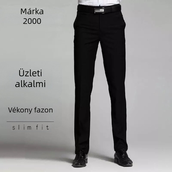 Férfi formális egyenes szabású nadrág, kiváló minőség, vasalást nem igényel, üzleti viselet