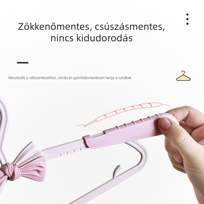 Gyerekeknek készült műanyag összecsukható ruhaszárító vállfa, kis méret, csúszásmentes nadrág-tartó, pillangó mintás gyerekruha-akasztó