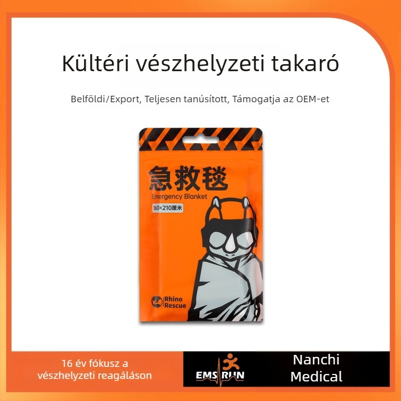 Sürgősségi takaró és termikus takaró, elsősegélycsomag összetevői