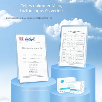 Orvosi minősítésű női higiéniai párna, nappali és éjszakai használatra, hosszított, légáteresztő, steril ápoló párna