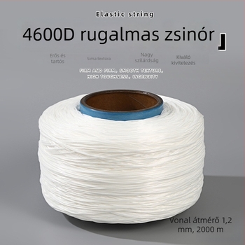 4600D lapos elasztikus zsinór, könnyen köthető, kiváló rugalmasság, 2000 m nagy tekercs, DIY karkötők és nyakláncokhoz