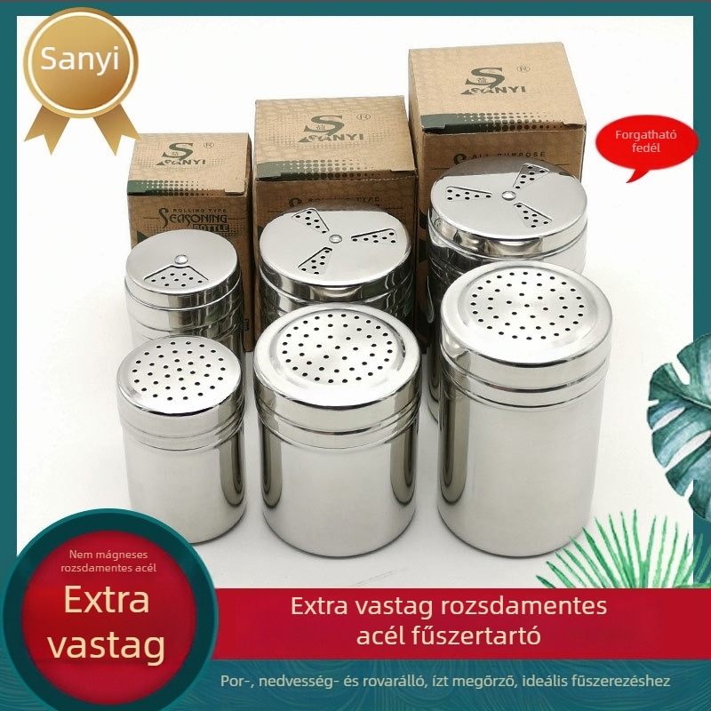 Sanyi rozsdamentes acél forgó fűszertartó – bors és kömény számára