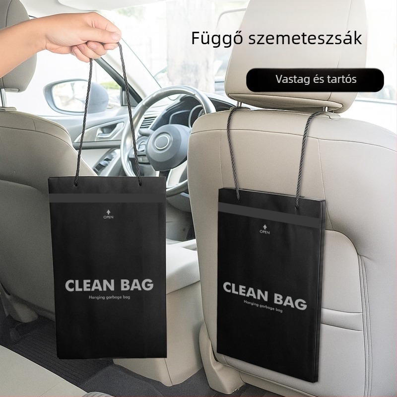Megvastagított autóhulladék-zsák, függő belső rendező tisztításhoz, prémium autó kiegészítő