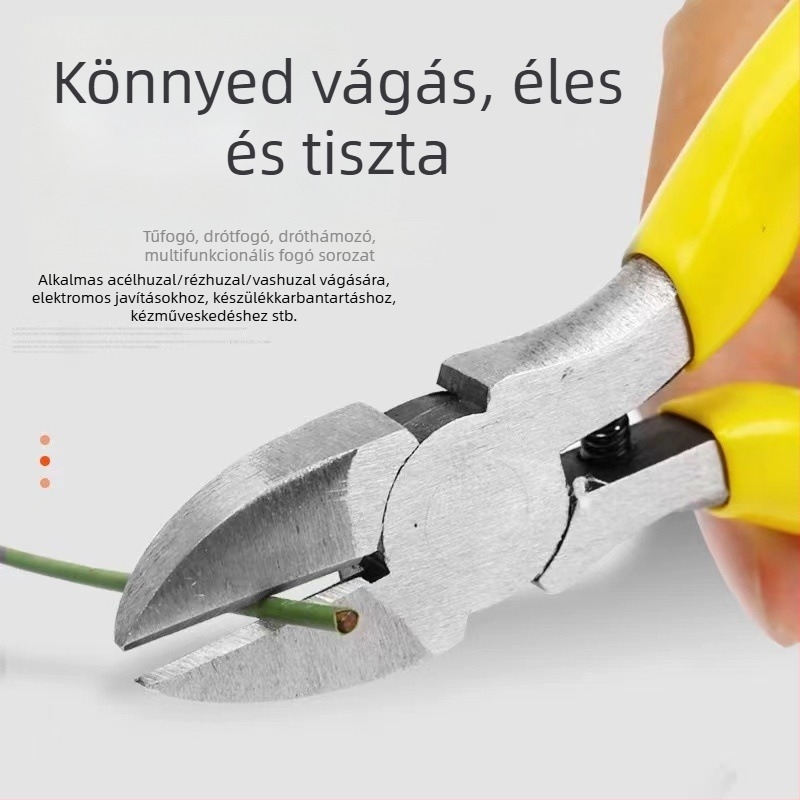 5 hüvelykes ékszerész fogó, tűsorrú orral, diagonális vágással és görbített orral – többfunkciós DIY ékszerkészítő eszköz