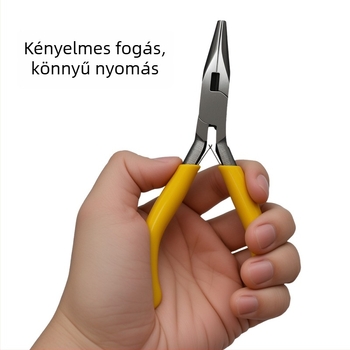 Többfunkciós fogó fogazott szájú, sárga mini ékszerfogó dróttekercseléshez és gyöngyözéshez