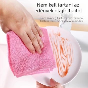 Mikroszálas edénytörlő kendő fa rostból, olajat eltávolít, gyengéd a kezekhez, konyhai kendő